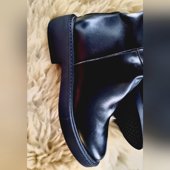 Black Genuine Leather Imported Riding Boots - Picture 4 of 9